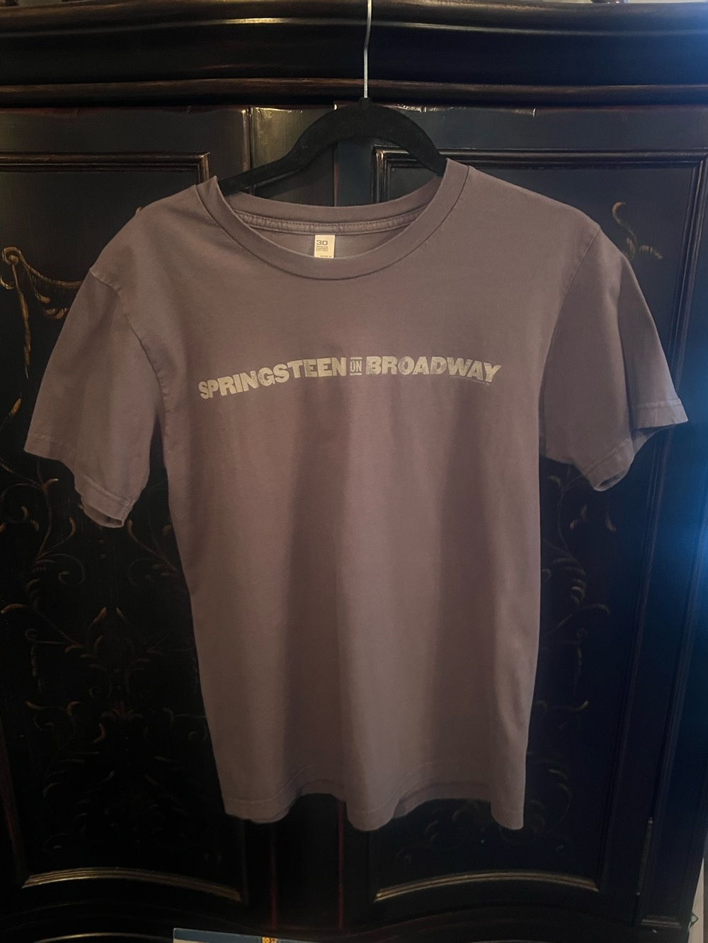 Springsteen on Broadway Graphic Crewneck T-Shirt - Gray Size Medium